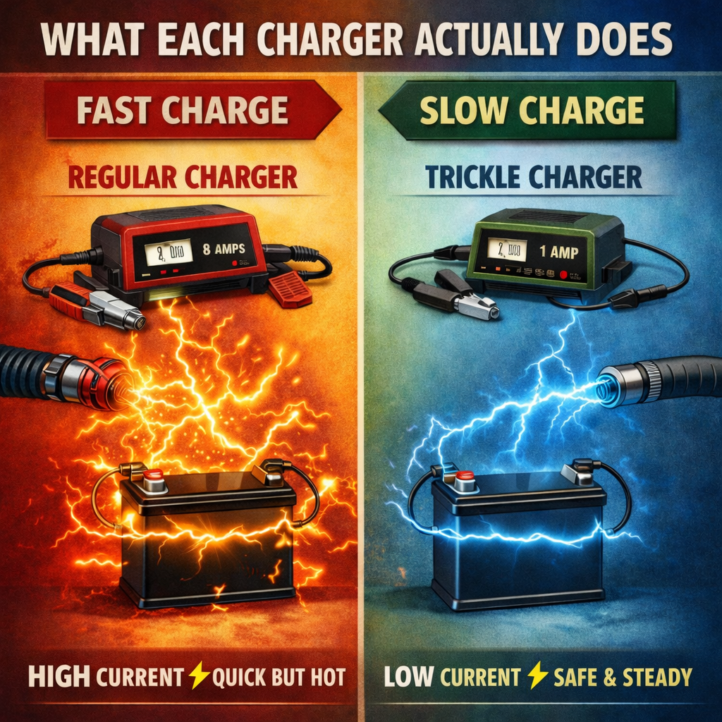 Trickle Charger vs Regular Charger: What’s the Real Difference?