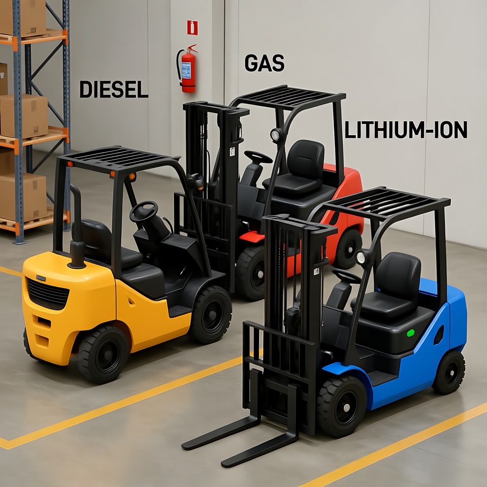 Diesel, Gas, or Lithium? Picking the Right Forklift for Your Warehouse