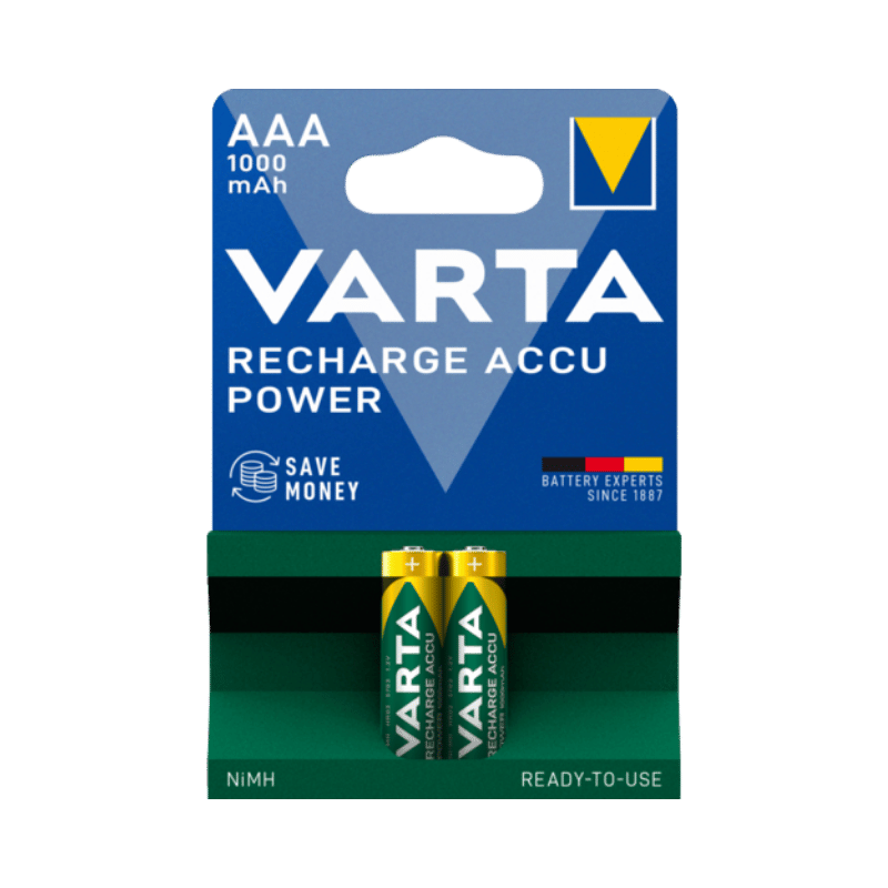 Varta Rechargeable ACCU AAA HR03 R2U 1000mAH