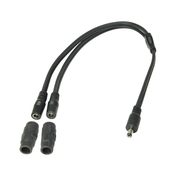 OptiMate Cable Y-splitter, DC2.5mm plug IN to 2 x DC2.5mm socket OUT