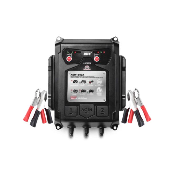 DHC 12V 1.5Amp  AEM1502E Intelligent 2 Station Multi Digital Charger & Maintainer 
