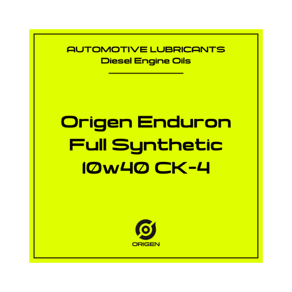 Origen Enduron Full Synthetic 10w40 CK-4 Diesel Engine Oil 0-OIL-0222