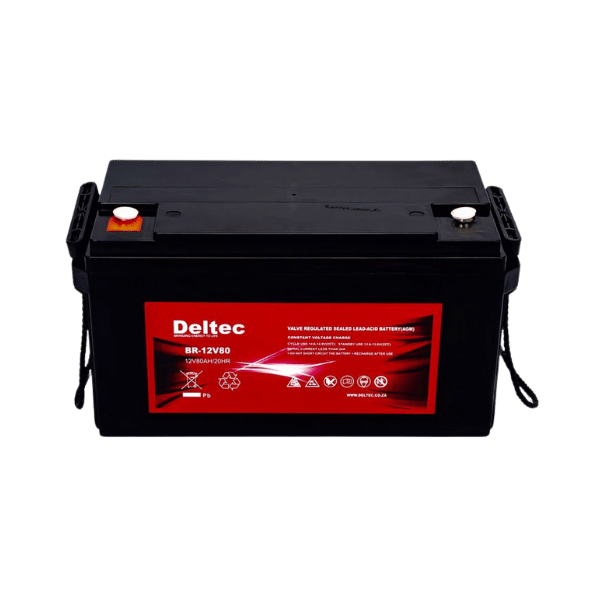 Deltec AGM Battery 12v 80ah Deep Cycle
