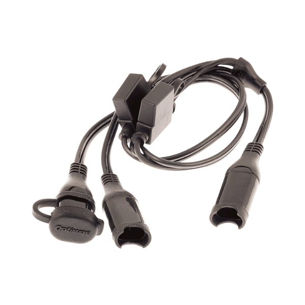 OptiMate Cable Y-splitter, SAE in to 2 x fused SAE out