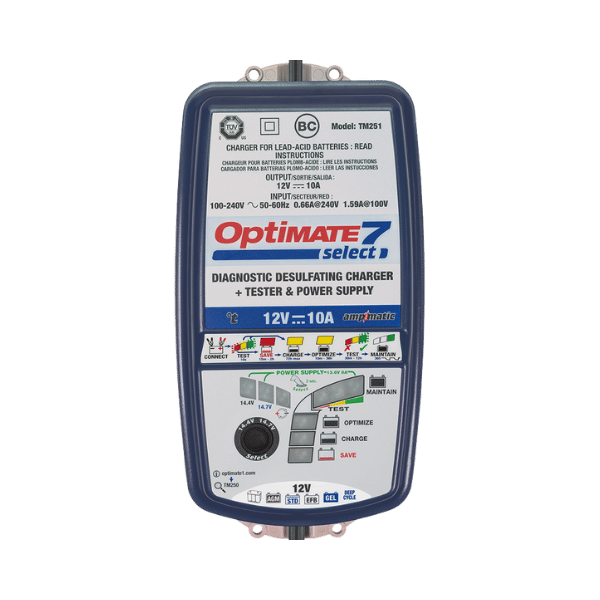 OptiMATE 7 - Select 9-step 12V 10A sealed battery saving charger & maintainer