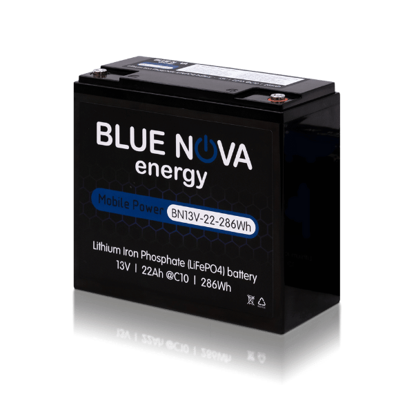 Blue Nova Mobile Lithium Battery 13V 22Ah