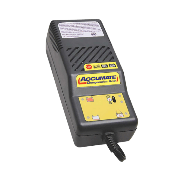 AccuMate 6V/12V 1.2A 4-step ChargeMatic Battery Charger-Maintainer