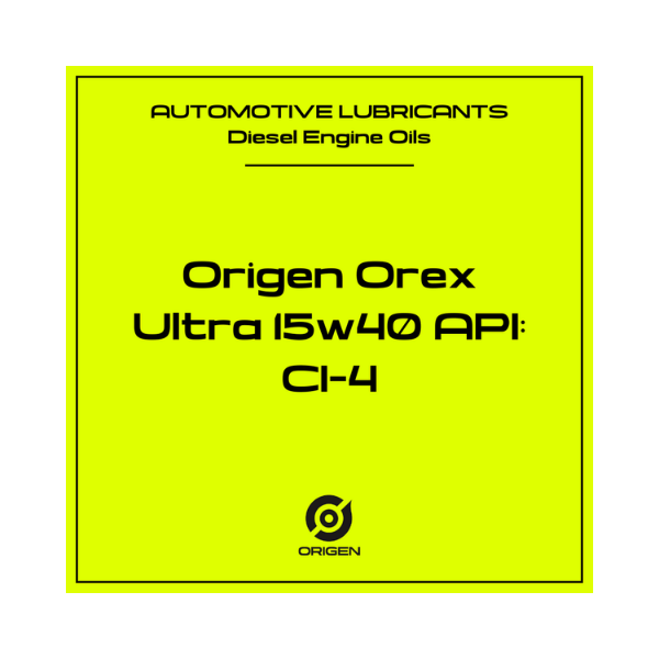 Origen Orex Ultra 15W40 CI-4 All-Fleet Diesel Engine Oil - 12x1L