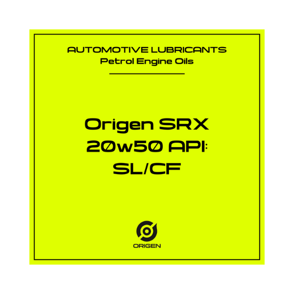 Origen SRX 20W50 Multigrade Motor Oil - 4x5L