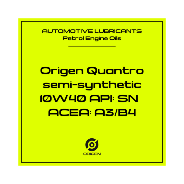 Origen Quantro Semi-Synthetic 10W40 Engine Oil - 210L